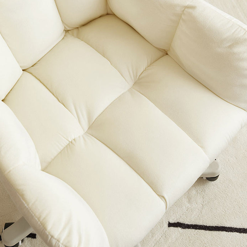 車輪付きのモダンアームレスタスクチェア人間工学的オフィスチェア（枕は含まれていません）