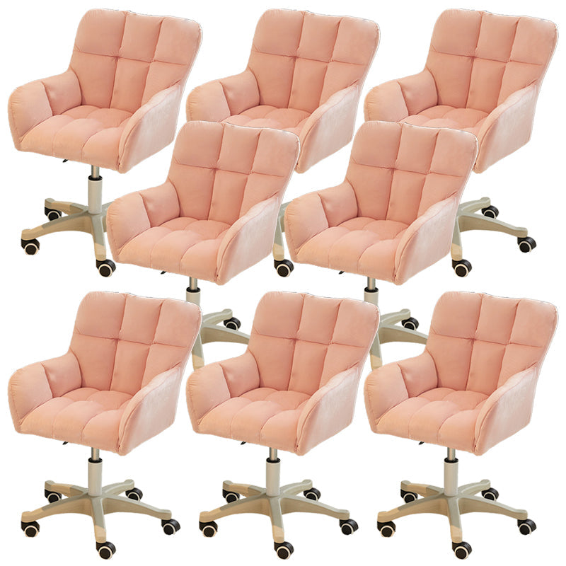 車輪付きのモダンアームレスタスクチェア人間工学的オフィスチェア（枕は含まれていません）