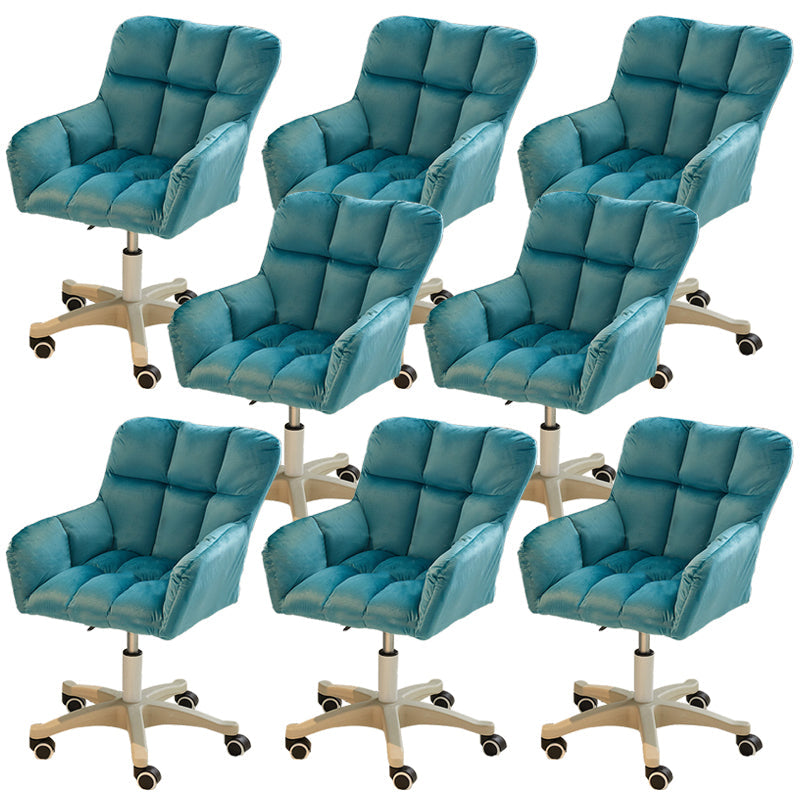 車輪付きのモダンアームレスタスクチェア人間工学的オフィスチェア（枕は含まれていません）