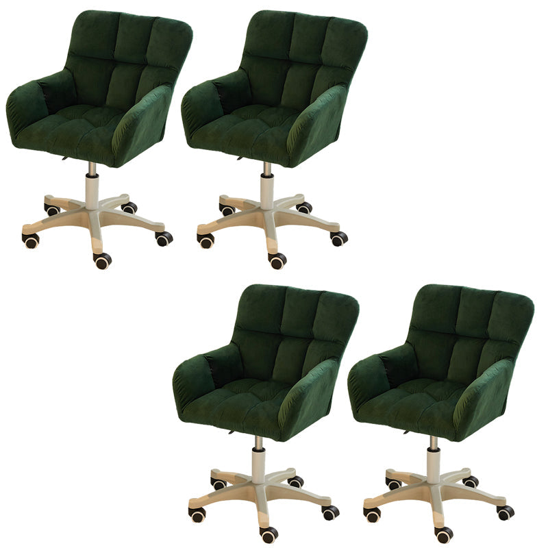 車輪付きのモダンアームレスタスクチェア人間工学的オフィスチェア（枕は含まれていません）