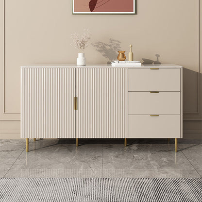Moderner Stil weißer Sideboard Tabelle 33,5 "Hochbuffet mit Schubladenspeichern
