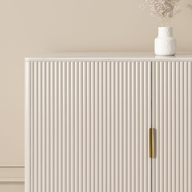 Moderner Stil weißer Sideboard Tabelle 33,5 "Hochbuffet mit Schubladenspeichern