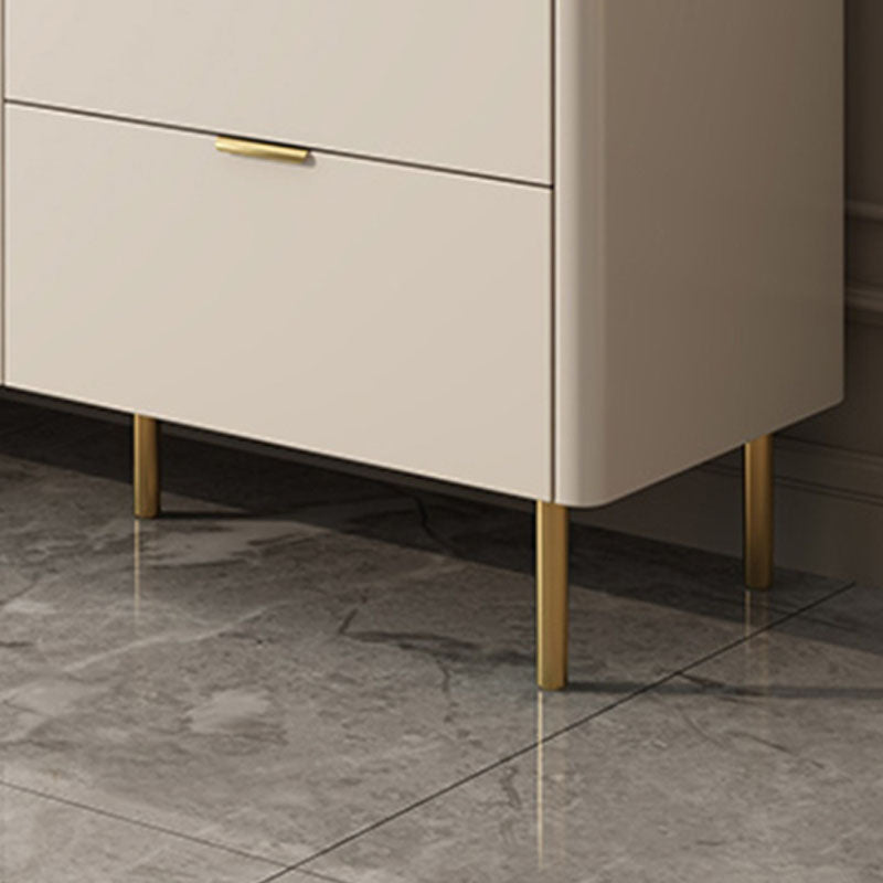 Moderner Stil weißer Sideboard Tabelle 33,5 "Hochbuffet mit Schubladenspeichern