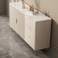 Moderner Stil weißer Sideboard Tabelle 33,5 "Hochbuffet mit Schubladenspeichern