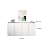 Buffet de madera de ingeniería moderno de ingeniería con estantes para el comedor