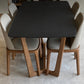 Contemporary Kitchen Dinner Table Stone Trestle Base Dining Table