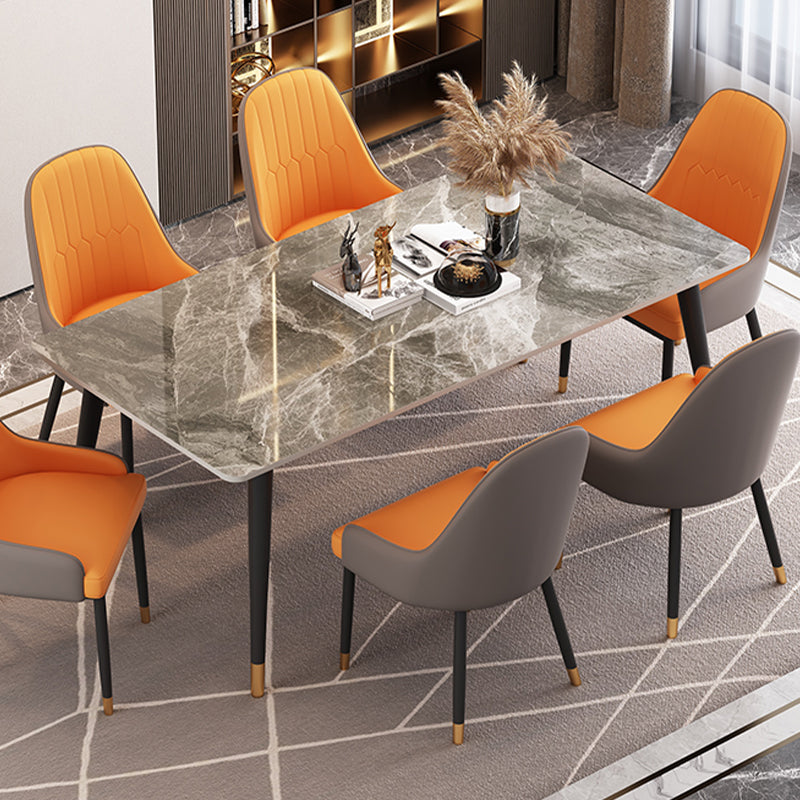 Rectangle 4 Legs Dining Room Table Contemporary Dinette Table Clearhalo 'Dining Tables & Seating' 'Dining Tables' 'dining_table' 'furn' 'furn_dining_table' 'Furniture' 'Kitchen & Dining Furniture' 7356654