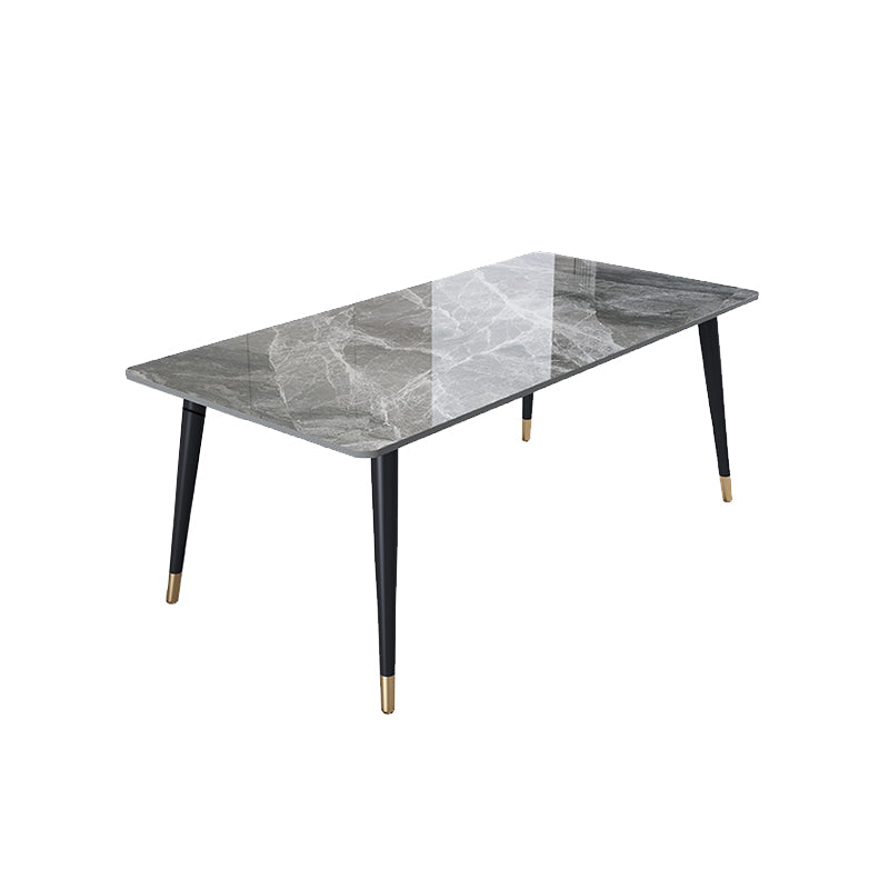 Rectangle 4 Legs Dining Room Table Contemporary Dinette Table Clearhalo 'Dining Tables & Seating' 'Dining Tables' 'dining_table' 'furn' 'furn_dining_table' 'Furniture' 'Kitchen & Dining Furniture' 7356655