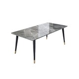 Rectangle 4 Legs Dining Room Table Contemporary Dinette Table Clearhalo 'Dining Tables & Seating' 'Dining Tables' 'dining_table' 'furn' 'furn_dining_table' 'Furniture' 'Kitchen & Dining Furniture' 7356655
