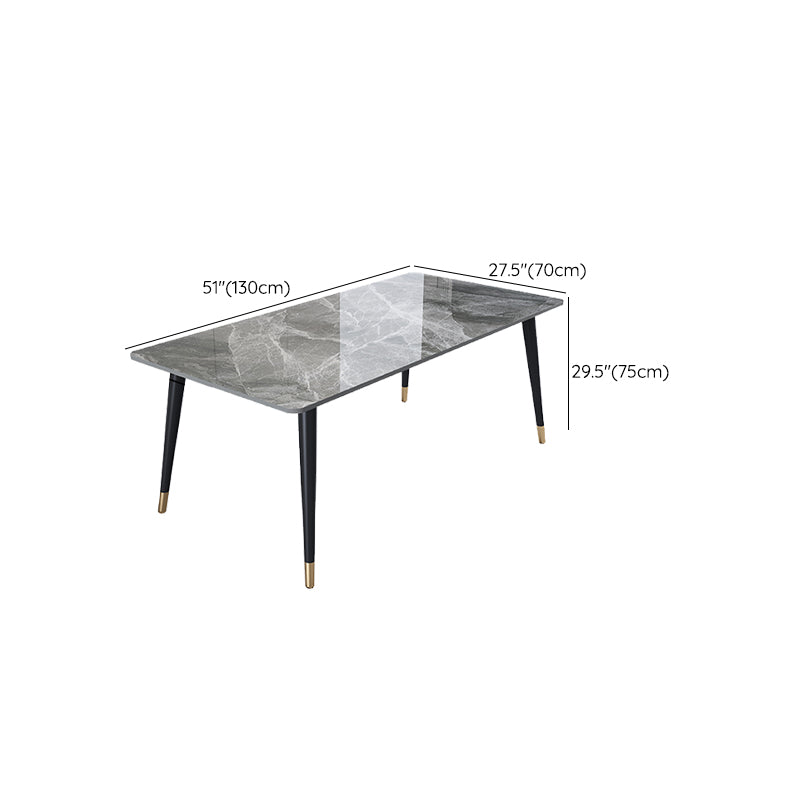Rectangle 4 Legs Dining Room Table Contemporary Dinette Table Clearhalo 'Dining Tables & Seating' 'Dining Tables' 'dining_table' 'furn' 'furn_dining_table' 'Furniture' 'Kitchen & Dining Furniture' 7356658