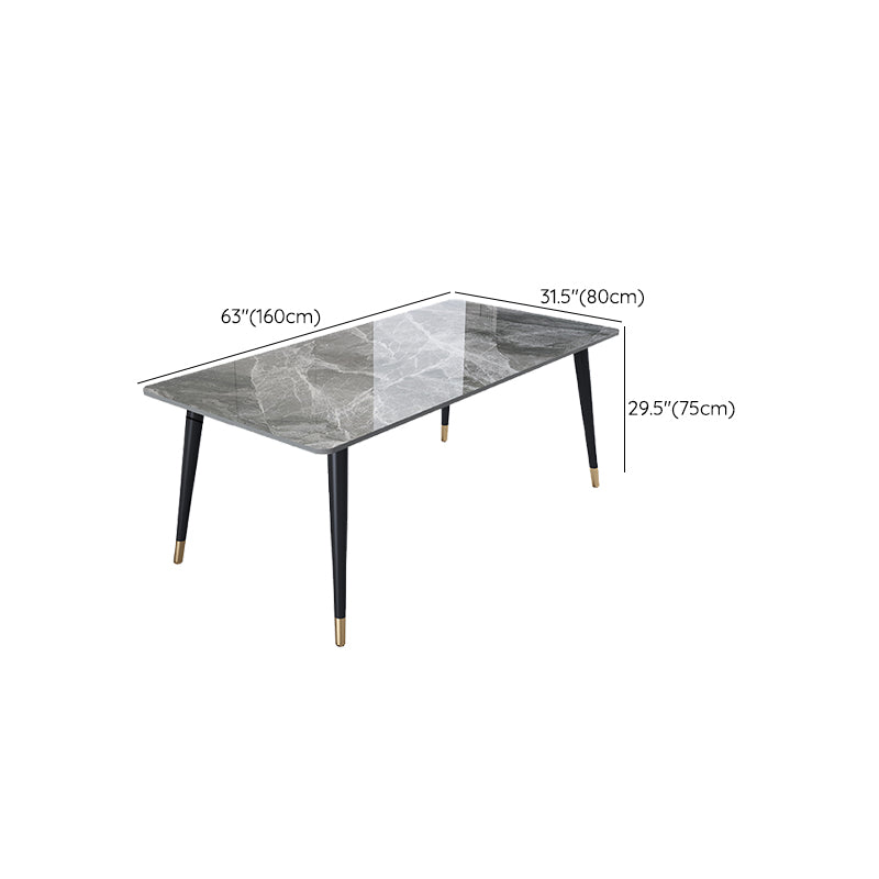 Rectangle 4 Legs Dining Room Table Contemporary Dinette Table Clearhalo 'Dining Tables & Seating' 'Dining Tables' 'dining_table' 'furn' 'furn_dining_table' 'Furniture' 'Kitchen & Dining Furniture' 7356660