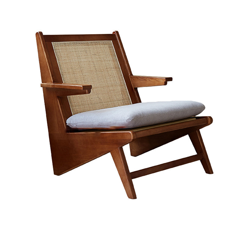 Solid Wood Frame Side Chair Arms Included Lounge Chair for Living Room Clearhalo 'Accent Chairs' 'accent_chairs' 'Chairs & Seating' 'furn' 'furn_accent_chairs' 'Furniture' 'Living Room Furniture' 7357022