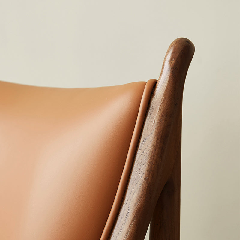 Square Arms Side Chair Genuine Leather Lounge Chair for Living Room Clearhalo 'Accent Chairs' 'accent_chairs' 'Chairs & Seating' 'furn' 'furn_accent_chairs' 'Furniture' 'Living Room Furniture' 7357040