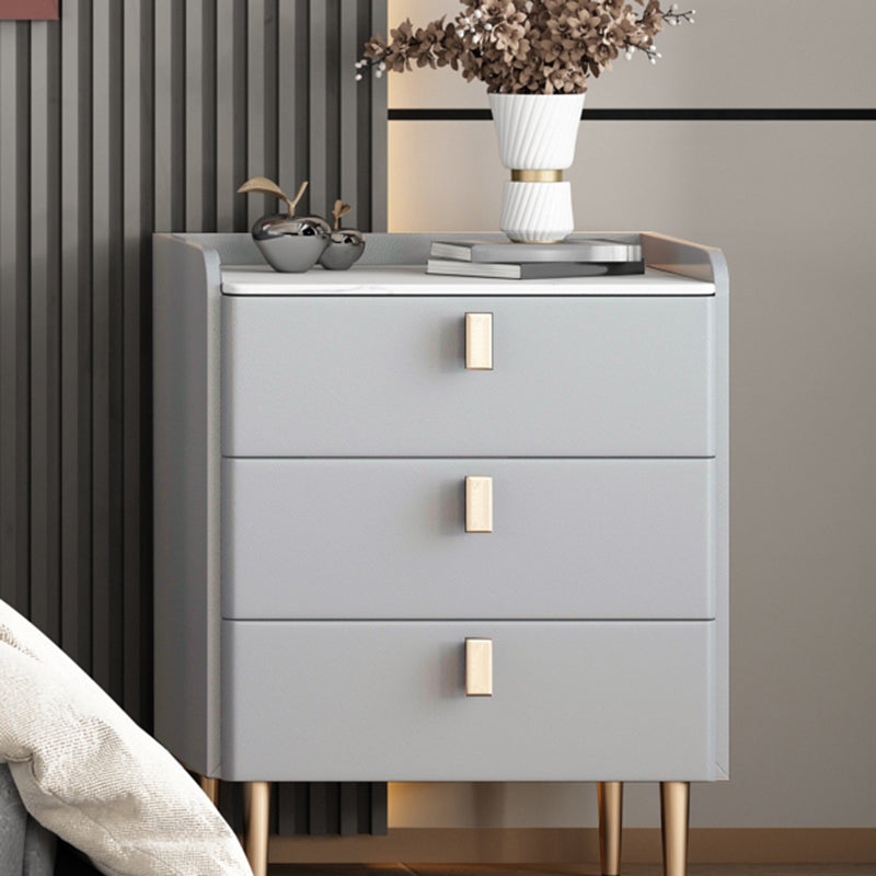 Contemporary Bed Nightstand Stone Bedside Cabinet with 3 Drawers Clearhalo 'Bedroom Furniture' 'furn' 'furn_night_stand' 'Furniture' 'night_stand' 'Nightstands' 7357049