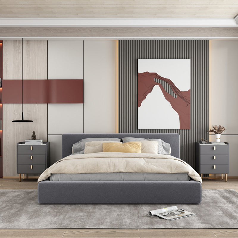 Contemporary Bed Nightstand Stone Bedside Cabinet with 3 Drawers Clearhalo 'Bedroom Furniture' 'furn' 'furn_night_stand' 'Furniture' 'night_stand' 'Nightstands' 7357062