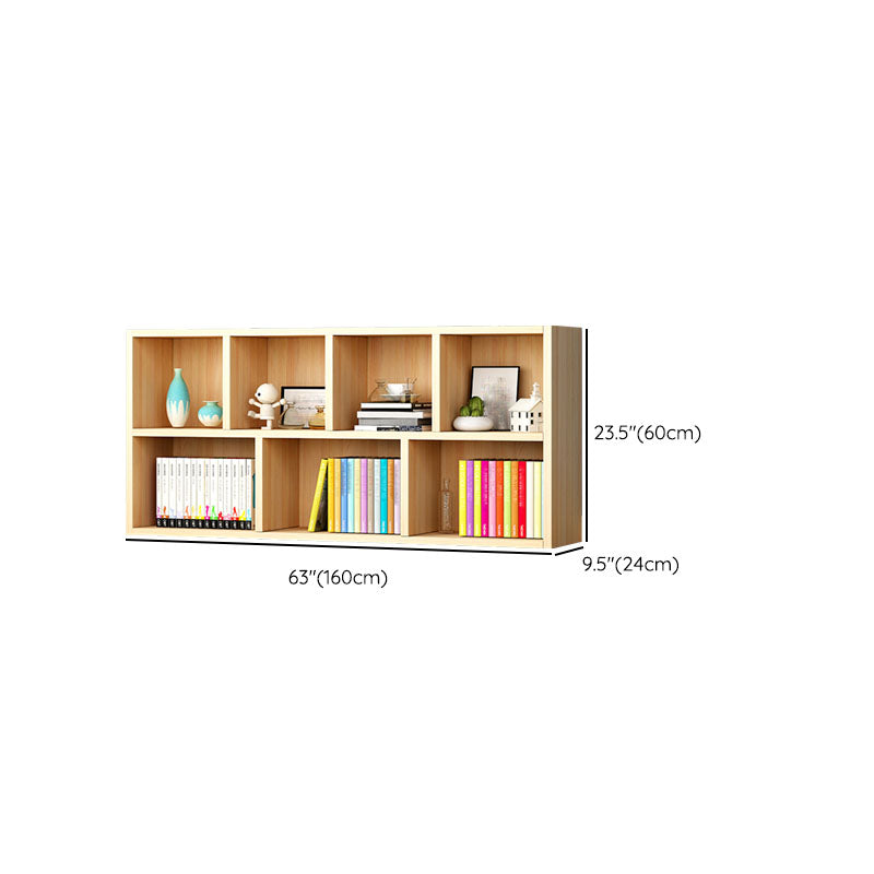 Closed Back Standard Bookshelf Wooden Contemporary Bookcase with Shelves Clearhalo 'Bookcases' 'furn' 'furn_bookcases' 'Furniture' 'Office Furniture' 7357110