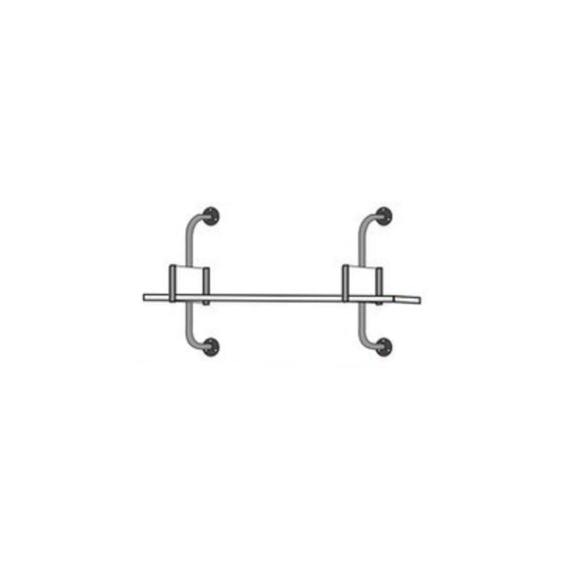 Glam Engineered Holz Bücherregal schwimmend weiß geschlossener Bücherregal