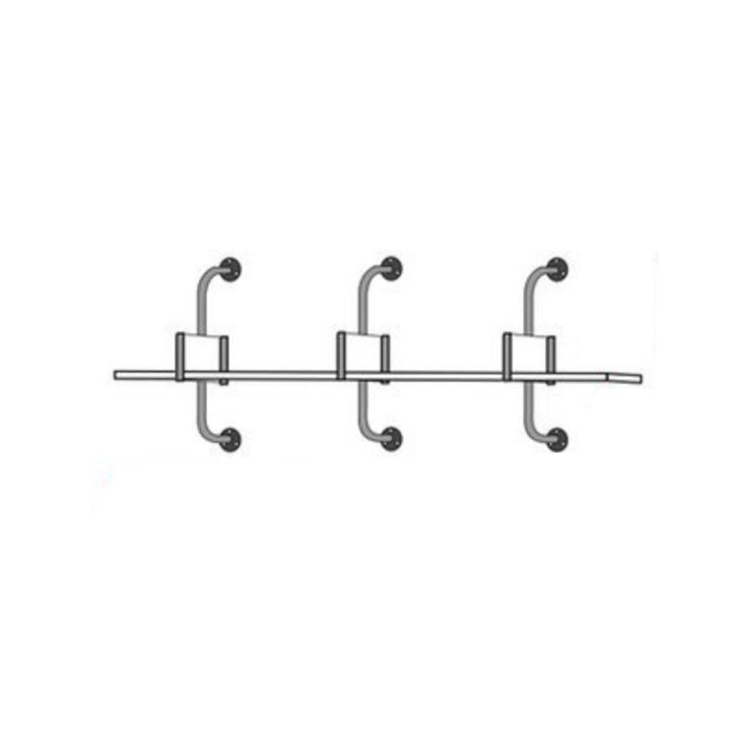 Glam Engineered Holz Bücherregal schwimmend weiß geschlossener Bücherregal