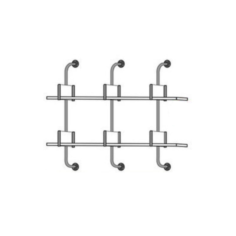 Glam Engineered Holz Bücherregal schwimmend weiß geschlossener Bücherregal