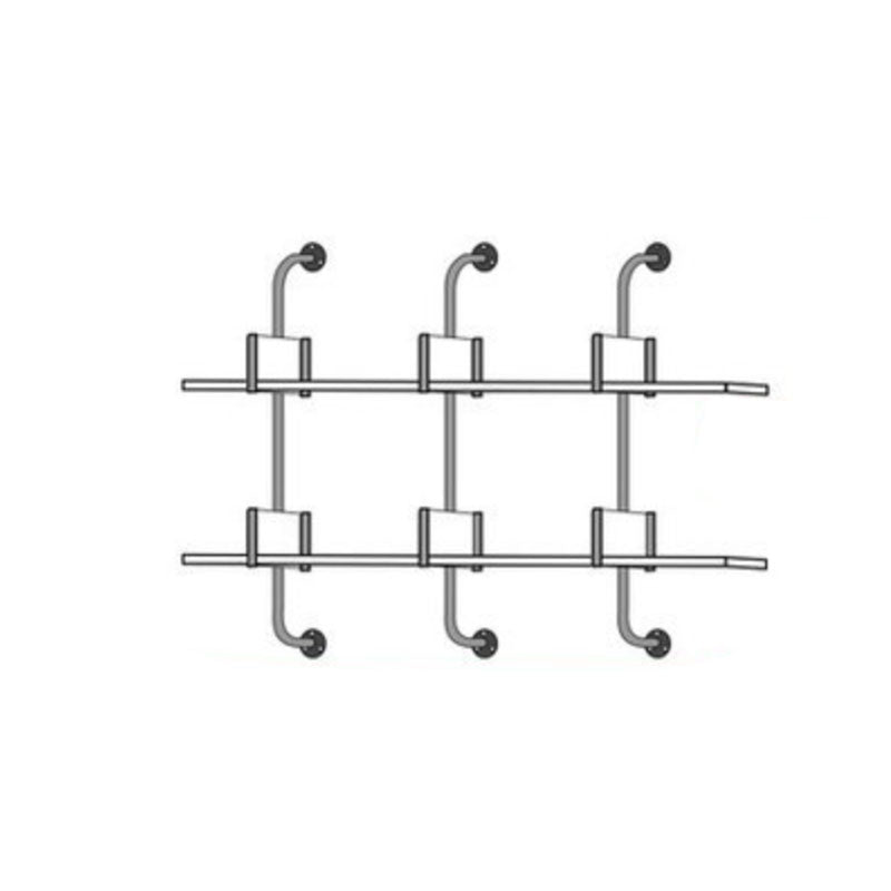 Glam Engineered Holz Bücherregal schwimmend weiß geschlossener Bücherregal