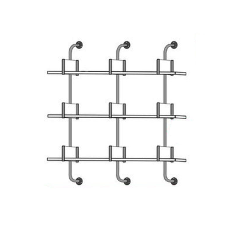 Glam Engineered Holz Bücherregal schwimmend weiß geschlossener Bücherregal