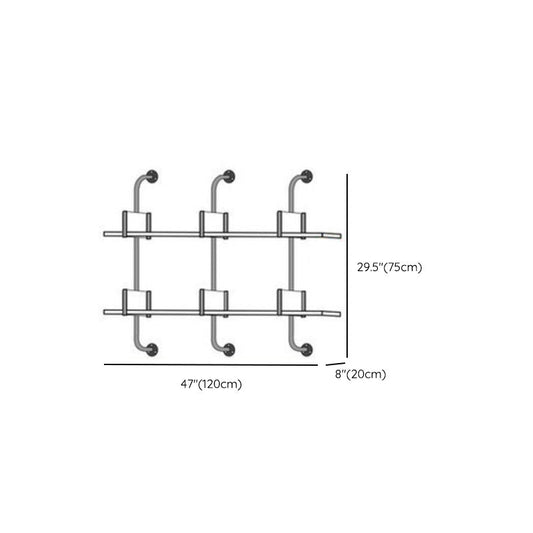 Glam Engineered Wood -boekenplank zwevend wit gesloten achterste boekenkast