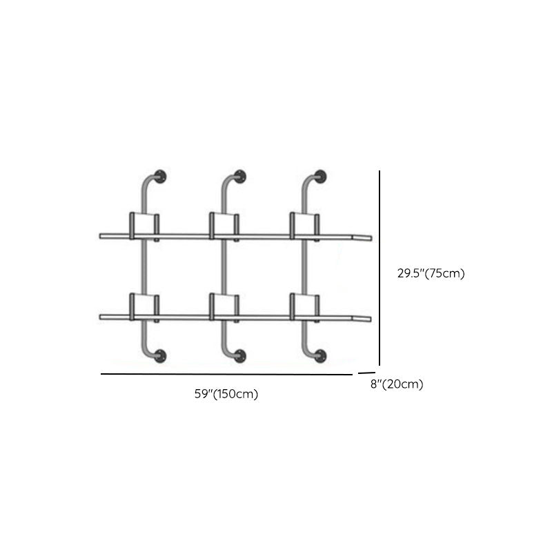 Glam Engineered Holz Bücherregal schwimmend weiß geschlossener Bücherregal