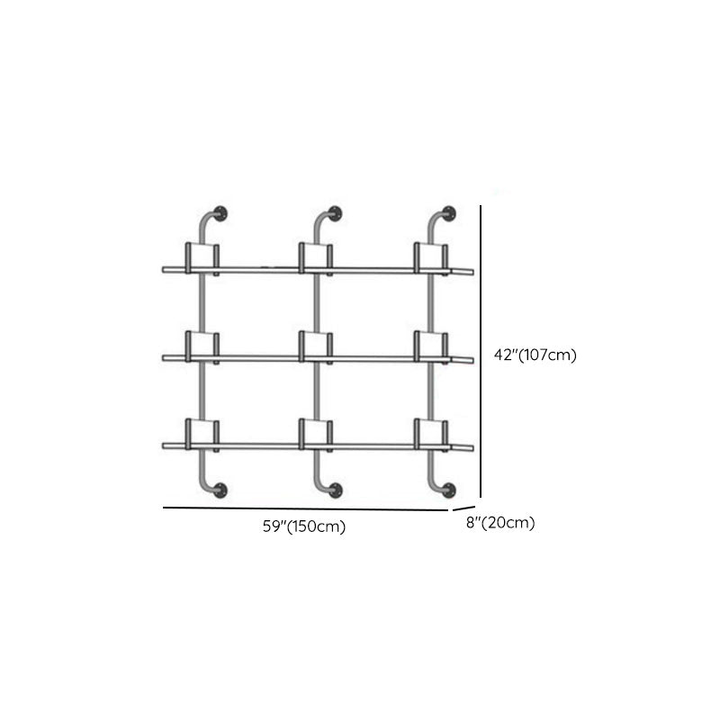 Glam Engineered Holz Bücherregal schwimmend weiß geschlossener Bücherregal