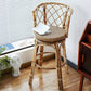 Barkruk van massief hout voor binnen Moderne rotan barkruk met voetsteun