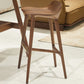 Taburete de barra de madera maciza interior taburete de sala de estar con reposapiés