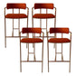 Glam Gold Legs Bar Stools Living Room Upholstered Bar Stool with Footrest