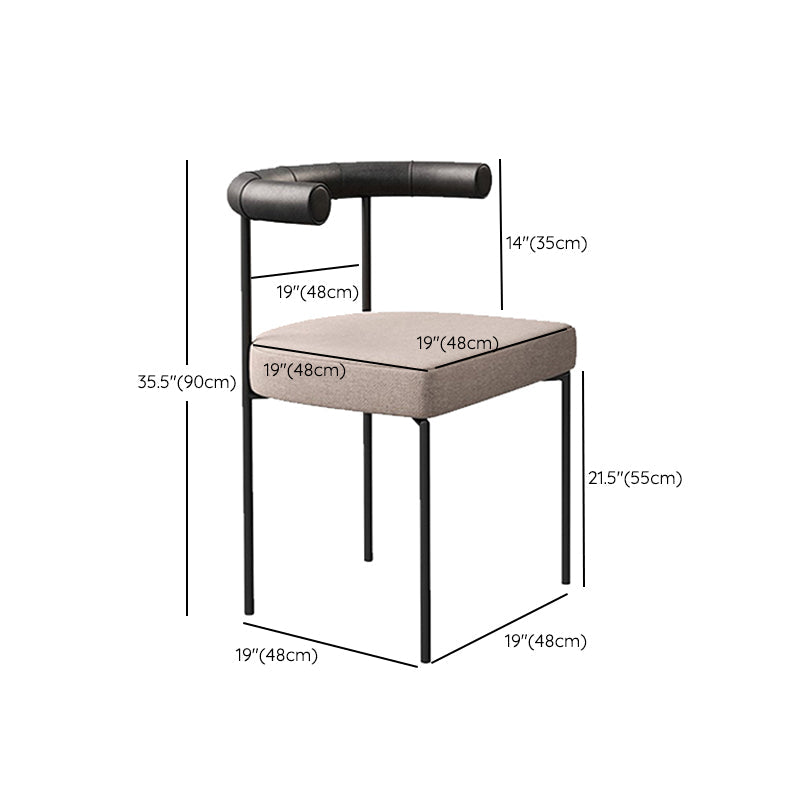 屋内のためのモダンなスタイルの布張りのカウンタースツールローバックバースツール