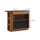 Stone Top Bar Stool Table Nordic Style Pub Table with LED Light Clearhalo 'Bar Furniture' 'Bar Tables' 'bar_tables' 'furn' 'furn_bar_tables' 'Furniture' 'Kitchen & Dining Furniture' 7357837