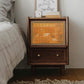 Table de nuit à accent en bois massif table de nuit glam pour chambre à coucher