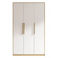 Contemporary Freestanding Wardrobe Engineered Wood White Wardrobe