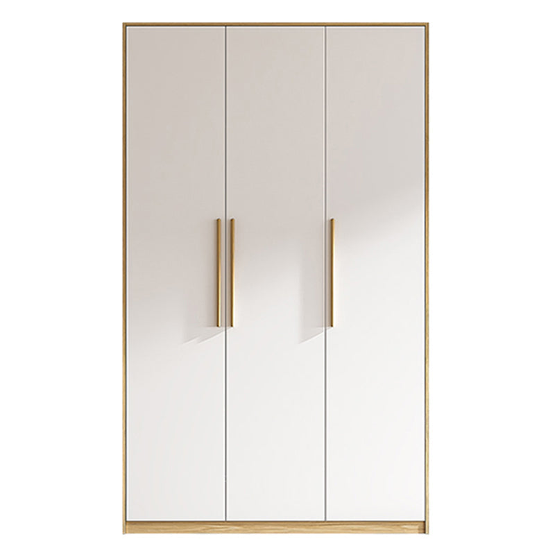 Contemporary Freestanding Wardrobe Engineered Wood White Wardrobe