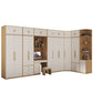 Contemporary Freestanding Wardrobe Engineered Wood White Wardrobe