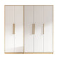 Contemporary Freestanding Wardrobe Engineered Wood White Wardrobe