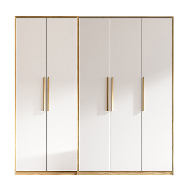 Contemporary Freestanding Wardrobe Engineered Wood White Wardrobe