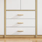Contemporary Freestanding Wardrobe Engineered Wood White Wardrobe