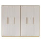 Contemporary Freestanding Wardrobe Engineered Wood White Wardrobe