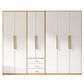 Contemporary Freestanding Wardrobe Engineered Wood White Wardrobe