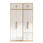 Contemporary Freestanding Wardrobe Engineered Wood White Wardrobe