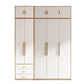 Contemporary Freestanding Wardrobe Engineered Wood White Wardrobe
