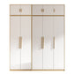 Contemporary Freestanding Wardrobe Engineered Wood White Wardrobe