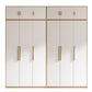 Contemporary Freestanding Wardrobe Engineered Wood White Wardrobe