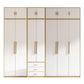 Contemporary Freestanding Wardrobe Engineered Wood White Wardrobe