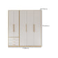 Contemporary Freestanding Wardrobe Engineered Wood White Wardrobe