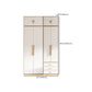 Contemporary Freestanding Wardrobe Engineered Wood White Wardrobe