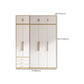 Contemporary Freestanding Wardrobe Engineered Wood White Wardrobe